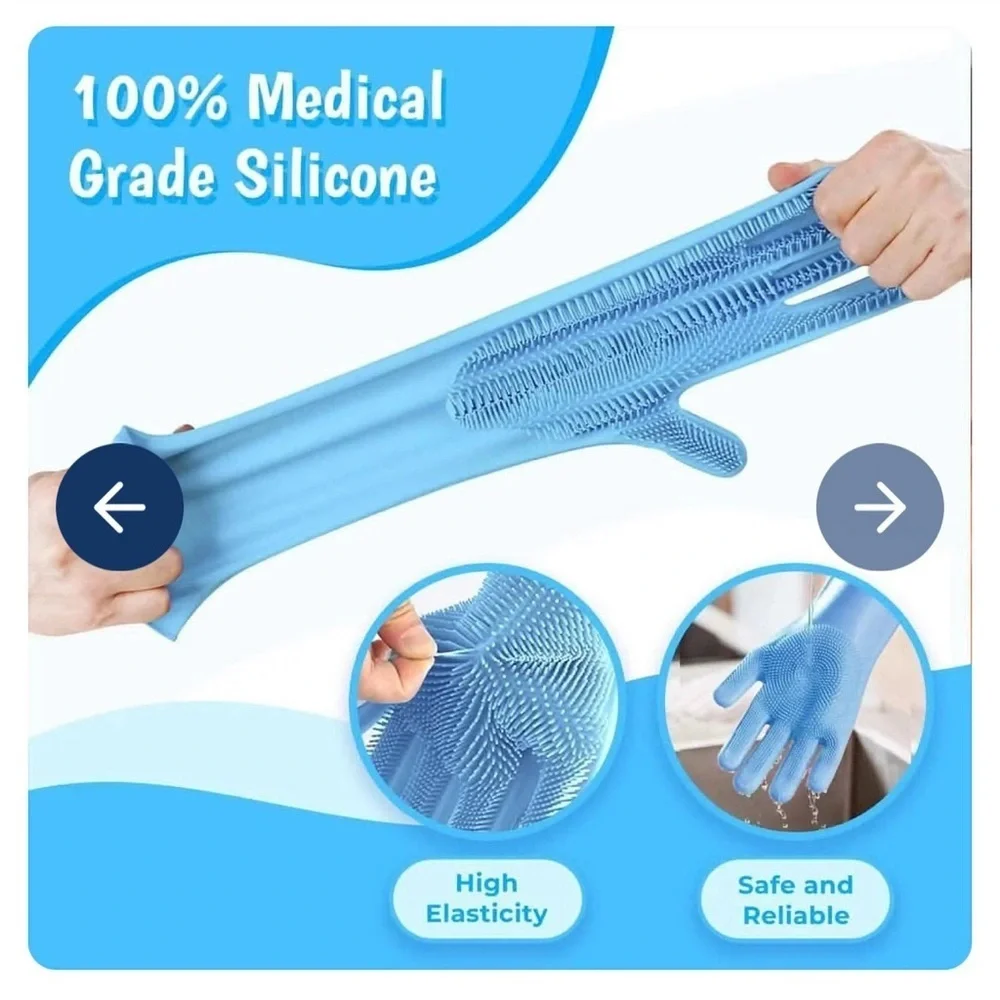 Muddy Mat Blue Pet Grooming Gloves
